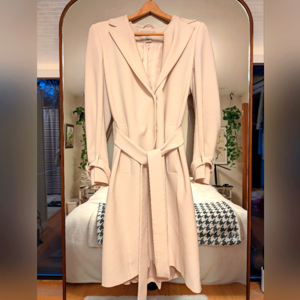 Brushed-finish twill trench coat Size 12 - Limited Time Sale